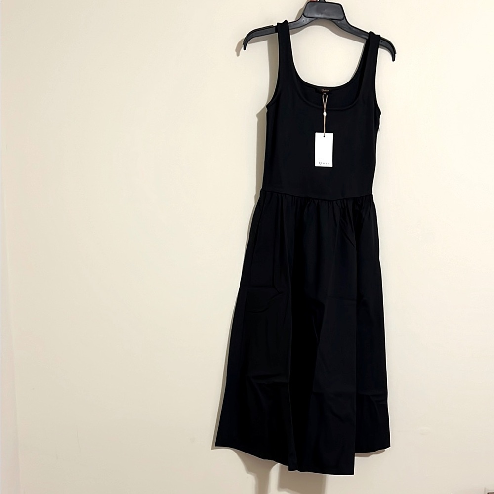 New Quince cotton mixed media tank Black Sleeveless Dress size XS, L - Picture 6 of 11